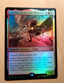 Mtg Magic: # FOIL # Aurelia, Gesetz des Himmels / the Law Above, DEUTSCH Engel - Image 2