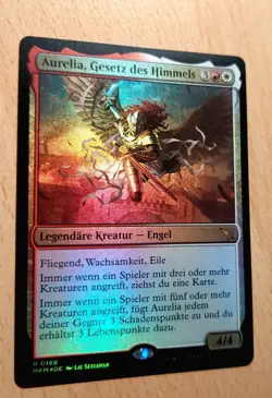Mtg Magic: # FOIL # Aurelia, Gesetz des Himmels / the Law Above, DEUTSCH Engel - Image 3