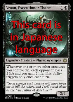 MTG VRAAN, EXECUTIONER THANE EXC - THANE CARNEFICE 114 - ONE JP - MAGIC - Image 1