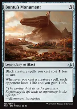 MTG BONTU's MONUMENT ITALIAN EXC - MONUMENTO A BONTU - AKH - MAGIC - Image 1