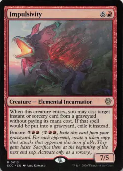 Impulsivity R Commander: Lorwyn Eclipsed 13 NM MTG - Image 1