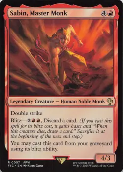 Sabin, Master Monk R Commander: FINAL FANTASY 57 NM MTG - Image 1