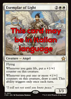 MTG EXEMPLAR OF LIGHT EXC - ESEMPLARE DELLA LUCE 11 - FDN - MAGIC - Image 1