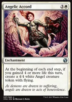 MTG ANGELIC ACCORD FOIL EXC - ARMONIA ANGELICA - IMA - MAGIC - Image 1