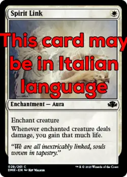 MTG SPIRIT LINK FOIL EXC - LEGAME SPIRITUALE 29 - DMR - MAGIC - Image 1