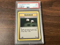 POKEMON CARD 1999 PSA 9 MINT FOSSIL SET 1ST EDITION GAMBLER #60 - Image 1