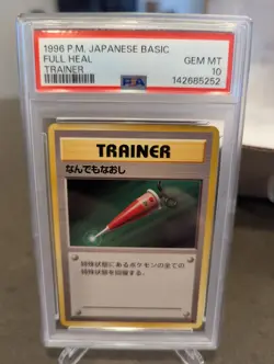 1996 Pokemon Japanese Basic Full Healer Trainer PSA 10 - Image 1