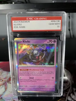 KLEFKI #096/198 RARE FOIL Pokemon 2023 Card GRADED 10 MINT TCG CCG - Image 1