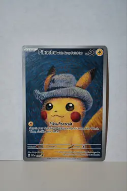 Pokemon TCG Pikachu With Grey Felt Hat SVP EN 085 Van Gogh Pikachu Promo - Image 1