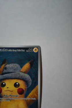 Pokemon TCG Pikachu With Grey Felt Hat SVP EN 085 Van Gogh Pikachu Promo - Image 3