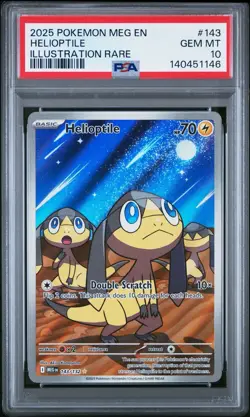 Pokemon TCG Mega Evolution Helioptile IR 143/132 PSA 10 GEM MT - Image 1
