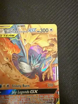 Pokemon TCG Moltres Zapdos Articuno GX 44/68 Hidden Fates NM/Mint Condition - Image 2