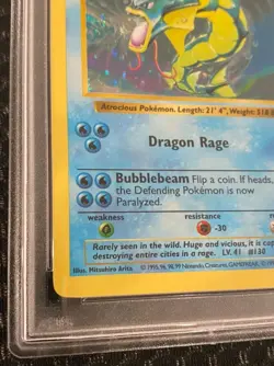 PSA 8 NM - MT Base Set Shadowless Gyarados 6/102 Holo 1999 Pokemon Near Mint - Image 5