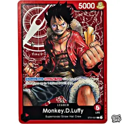 One Piece Card Monkey.D.Luffy ST01-001 Leader Straw Hat Crew Reprint English - Image 1