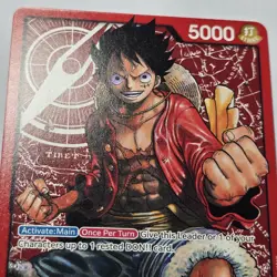 One Piece Card Monkey.D.Luffy ST01-001 Leader Straw Hat Crew Reprint English - Image 2