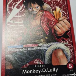 One Piece Card Monkey.D.Luffy ST01-001 Leader Straw Hat Crew Reprint English - Image 3