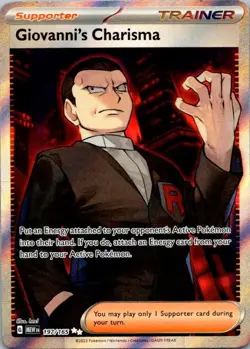 Pokemon TCG Giovanni's Charisma 197/165 Scarlet & Violet 151 NM (SKU 1-1) - Image 1