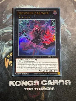 X3 BPRO-EN044 Exosister Karmael Ultra Rare 1st Edition YuGiOh NEW! PLAYSET - Image 2