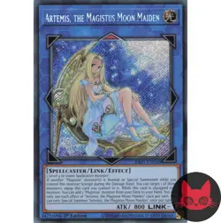 Yugioh Artemis, the Magistus Moon Maiden RA01-EN049 Secret Rare 1st Edition NM - Image 1