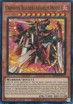 Crimson Blader/Assault Mode BPRO-EN008 Super Rare Yugioh Burst Protocol - Image 1