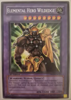 YuGiOh Elemental HERO Wildedge Rare 1st Edition DP03-EN010 - Image 1