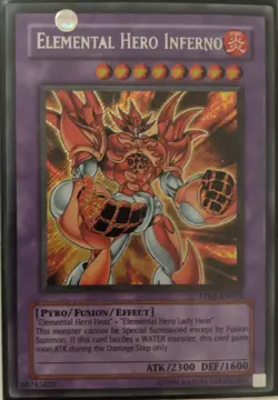 YuGiOh Elemental Hero Inferno Secret Rare PP02-EN010 - Image 1