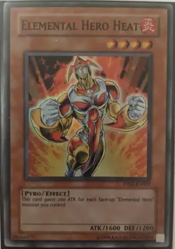 YuGiOh Elemental Hero Heat Super Rare PP02-EN007 - Image 1