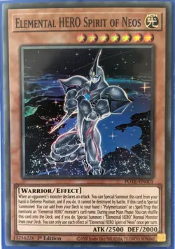 YuGiOh Elemental HERO Spirit of Neos Super Rare 1st Edition POTE-EN001 NM - Image 1