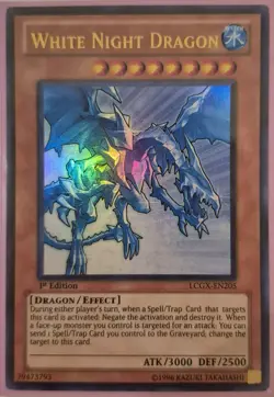 YuGiOh White Night Dragon Ultra Rare 1st Edition LCGX-EN205 - Image 1