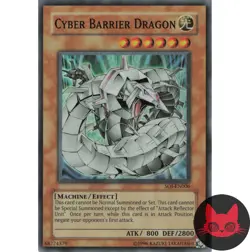 Yugioh Cyber Barrier Dragon SOI-EN006 Super Rare NM - Image 1