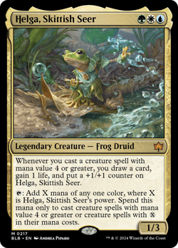 Helga, Skittish Seer (REGULAR) x1 - MTG Bloomburrow BLB #217 - Image 1