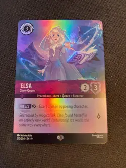 2025 DISNEY LORCANA TCG FABLED ELSA SNOW QUEEN EPIC CARD 210/204 EN 9 A - Image 1