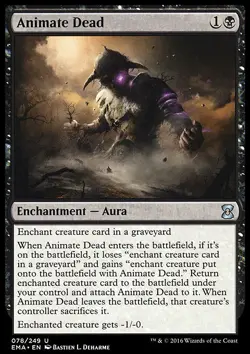 MTG Magic the Gathering Animate Dead (78/265) Eternal Masters LP - Image 1