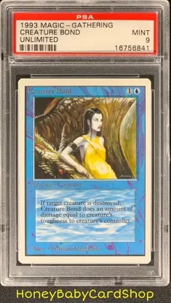 MTG Unlimited Edition 1993 Creature Bond PSA 9 Mint Old School 93/94 - Image 1