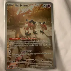 Pokemon TCG Mr. Mime Scarlet & Violet Holo Illustration Card 179/165 - Image 1