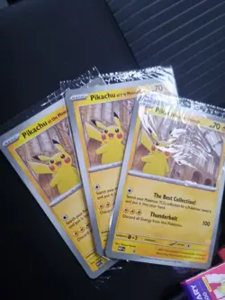 Pokemon TCG Pikachu At The Museum Promo Card Sealed x3 - Image 1