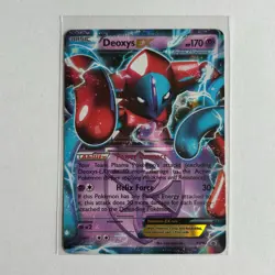 Pokemon Card Deoxys EX Black and White Black Star Promo BW82 Team Plasma 82 2013 - Image 1
