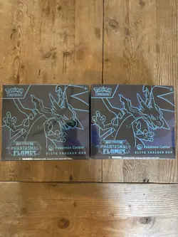 Phantasmal Flames Pokemon Center ETB Elite Trainer Box Set Lot of 2 New IN HAND - Image 1