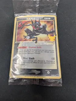 Pokemon Greninja Gold Star Promo Holo SWSH144 Celebrations SEALED NM - Image 4