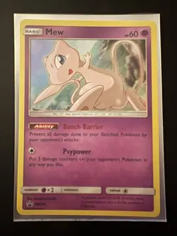 Pokemon Mew SM215 Sun & Moon Promo Holo NM - Image 2