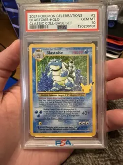 2021 POKEMON CELEBRATIONS CLASSIC COLLECTION #2 BLASTOISE-HOLO PSA 10 - Image 1
