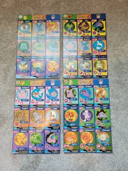 1999 Burger King Pokemon Movie Poketrivia Uncut Sheets - #1, #18, #19, #20 - Image 1