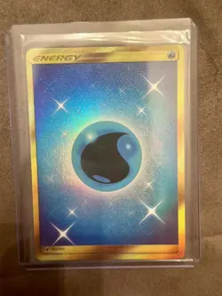 Pokemon Water Energy 124/111 SM Sun & Moon Crimson Invasion Gold Secret Rare - Image 1