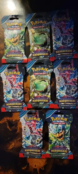 8 Sleeved Pokemon Twilight Masquerade Booster Packs!!! - Image 1