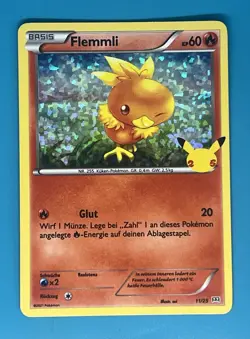 Pokemon Torchic 11/25 HOLO 25th Anniversary Mcdonalds Promo German - Image 1