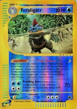 Pokemon Expedition Base Set Reverse Holo Rare Feraligatr #12 [Lightly Played] 665096588391 - Image 1