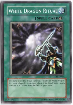Yugioh - White Dragon Ritual SKE-025 Unlimited - Starter Deck: Kaiba Evolution - Image 1