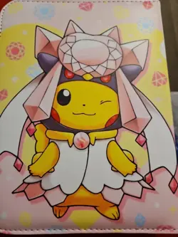 Pokemon Binder Dressed Up Pikachu With Zip Closure Wrist Strap And 5 Sleeves - Image 2