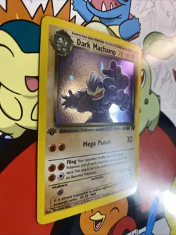 Dark Machamp - 10/82 - Pokemon Team Rocket 1st Edition Holo Rare Card WOTC LP/NM - Image 2