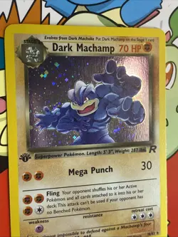 Dark Machamp - 10/82 - Pokemon Team Rocket 1st Edition Holo Rare Card WOTC LP/NM - Image 4
